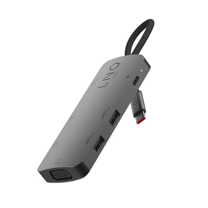 Концентратор LINQ 7 в 1 LQ48019 (USB-C, 2x USB-A, DP, miniDP, HDMI, VGA) Концентратор LINQ 7 в 1 LQ48019 (USB-C, 2x USB-A, DP, miniDP, HDMI, VGA)