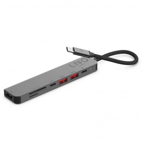 Hub LINQ 7w1 PRO LQ48016 (HDMI, SD, TF, 2xUSB-A, USB−C, USB−C PD)