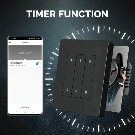 TUYA Star Ring Curtain Switch Zigbee + RF EU White