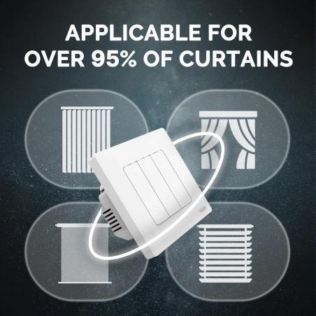 TUYA Star Ring Curtain Switch Zigbee + RF EU White