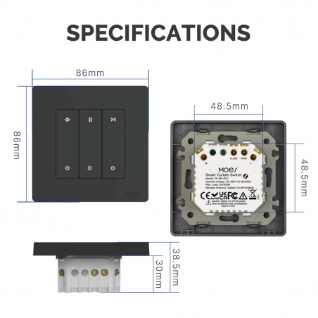 TUYA SR-EUC-W: TUYA зірковий кольцевий перемикач Zigbee + RF EU (White) TUYA SR-EUC-W: TUYA зірковий кольцевий перемикач Zigbee + RF EU (White)