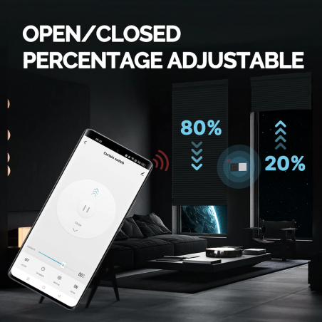 TUYA Star Ring Curtain Switch Zigbee + RF EU White