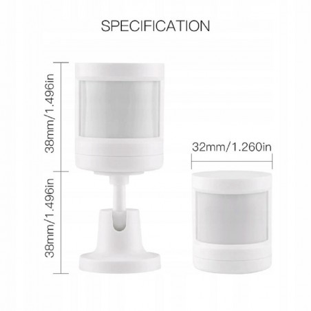TUYA ZSS-X-PIR-C: TUYA Infrared human sensor Zigbee TUYA ZSS-X-PIR-C: TUYA Infrared human sensor Zigbee