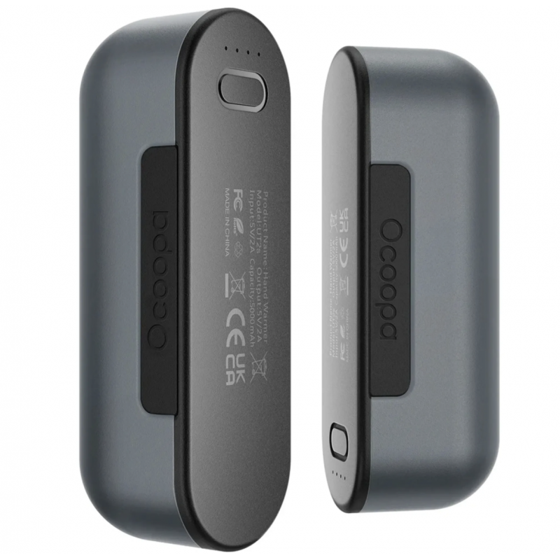 Ogrzewacze do rąk Ocoopa UT2s Electronic Hand Warmer GREY Ogrzewacze do rąk Ocoopa UT2s Electronic Hand Warmer GREY