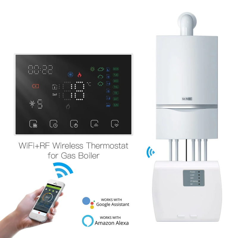 TUYA Smart Thermostat WiFi+RF 5A TUYA WRHT-8000-GC-BK-EN TUYA Smart Thermostat WiFi+RF 5A TUYA WRHT-8000-GC-BK-EN