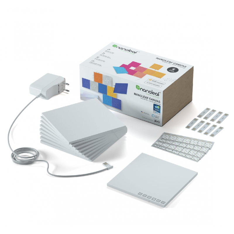 Nanoleaf Canvas Smarter Kit - panele świetlne (9 paneli w tym kontroler) Nanoleaf Canvas Smarter Kit - panele świetlne (9 paneli w tym kontroler)