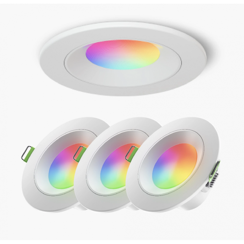 Oświetlenie punktowe Nanoleaf Essentials Smart Downlight (4 sztuki) Matter Oświetlenie punktowe Nanoleaf Essentials Smart Downlight (4 sztuki) Matter