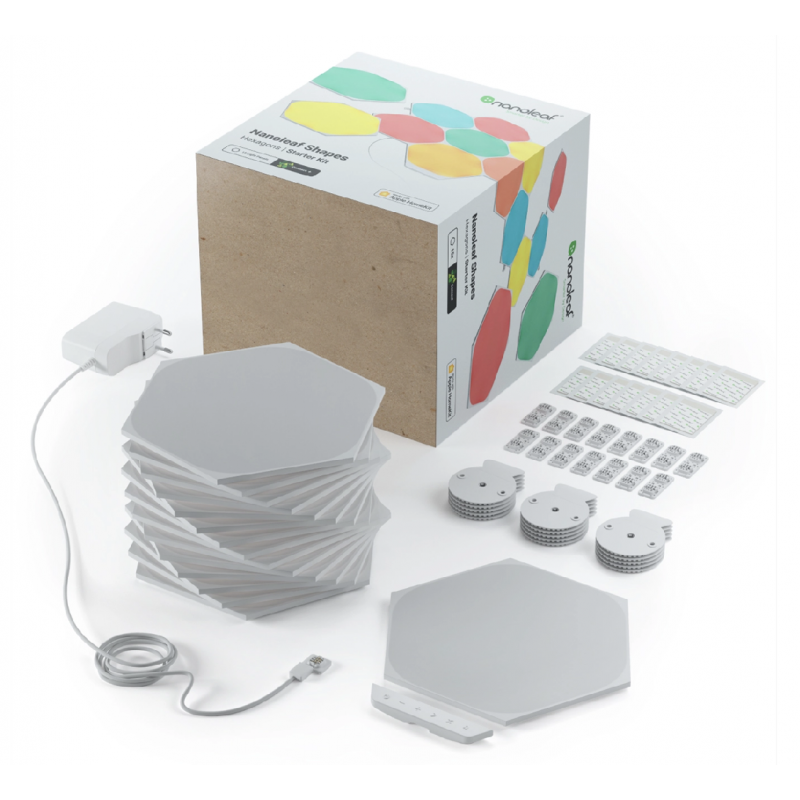 Nanoleaf Shapes Hexagons Starter Kit - panele świetlne (15 paneli, 1 kontroler) Nanoleaf Shapes Hexagons Starter Kit - panele świetlne (15 paneli, 1 kontroler)