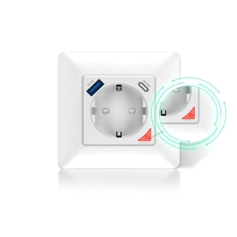 Inteligentne gniazdko Moes TUYA WiFi WK-Y-EU-1U1C Inteligentne gniazdko Moes TUYA WiFi WK-Y-EU-1U1C