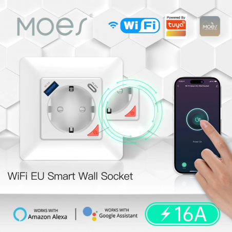 TUYA WiFi EU Smart Socket 16A TUYA WK-Y-EU-1U1C TUYA WiFi EU Smart Socket 16A TUYA WK-Y-EU-1U1C