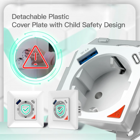 Inteligentne gniazdko Moes TUYA WiFi WK-Y-EU-1U1C