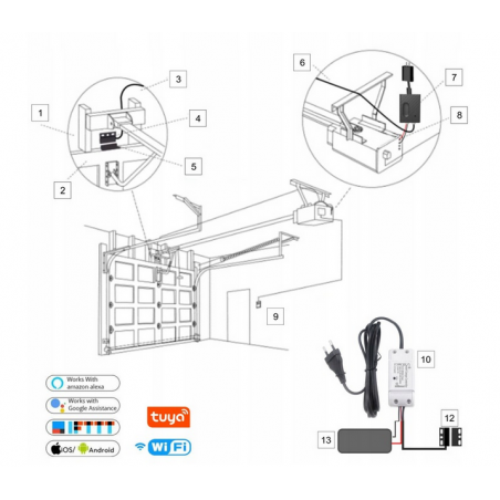 TUYA Garage Door Opener Wi-Fi TUYA MS-102 TUYA Garage Door Opener Wi-Fi TUYA MS-102