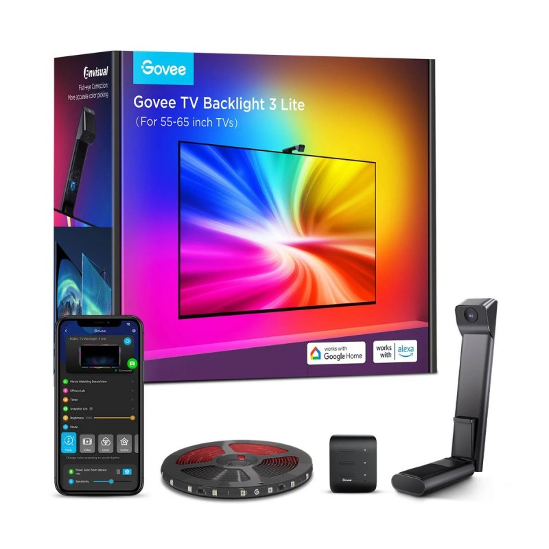 Govee H6099 TV Backlight 3 Lite | Podświetlenie LED | dla TV 55-65 cali, RGBICW, Wi-Fi+Bluetooth Govee H6099 TV Backlight 3 Lite | Podświetlenie LED | dla TV 55-65 cali, RGBICW, Wi-Fi+Bluetooth