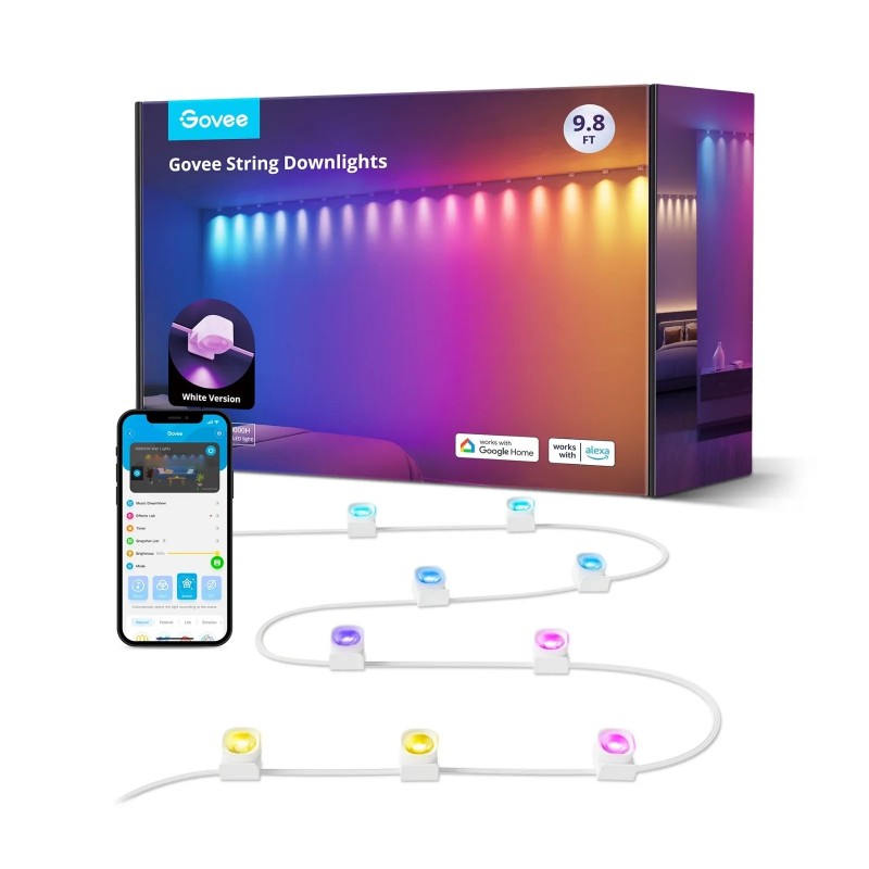Govee H608B RGBIC String Downlights 3m | Oświetlenie LED | RGBIC, wtyczka EU Govee H608B RGBIC String Downlights 3m | Oświetlenie LED | RGBIC, wtyczka EU