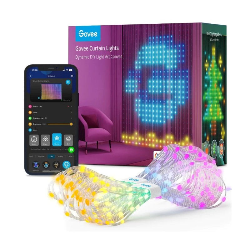 Zasłona, kurtyna LED Govee H70B1 (Wi-Fi, IP65) Zasłona, kurtyna LED Govee H70B1 (Wi-Fi, IP65)