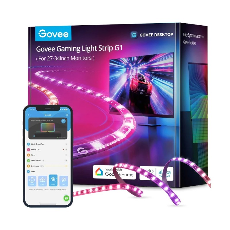 Oświetlenie LED Govee H6609 (dla ekranów 27-34 cali, Wi-Fi) Oświetlenie LED Govee H6609 (dla ekranów 27-34 cali, Wi-Fi)