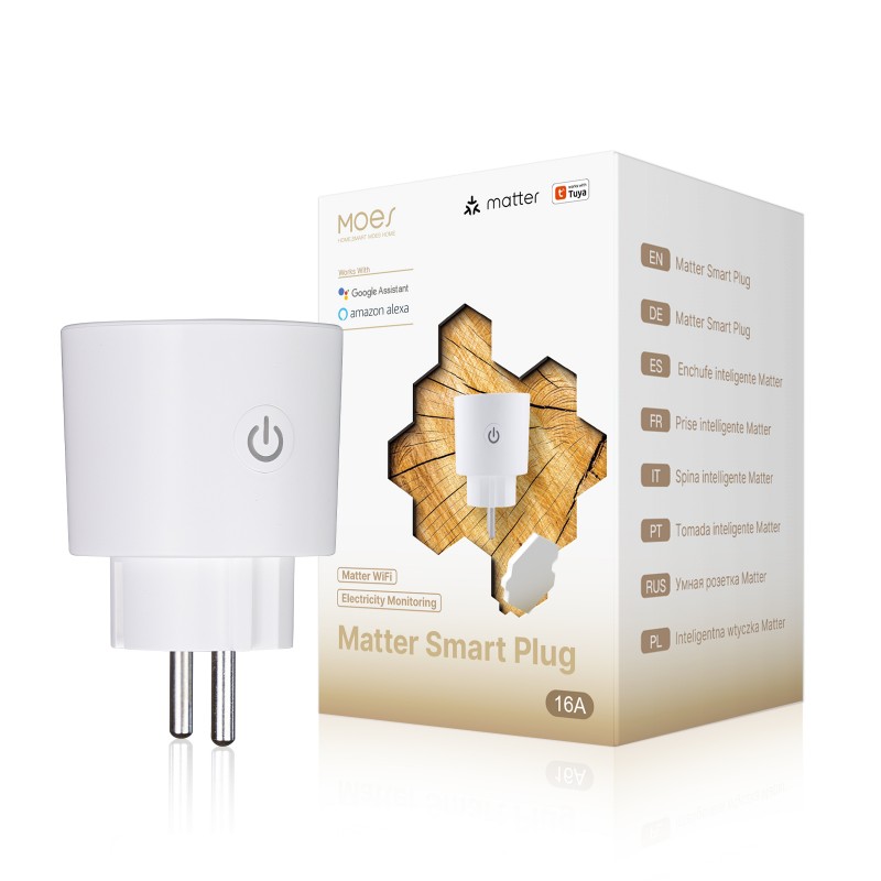 Inteligentne gniazdko Moes MWP-EU16M-WH (Matter, 16A) Inteligentne gniazdko Moes MWP-EU16M-WH (Matter, 16A)