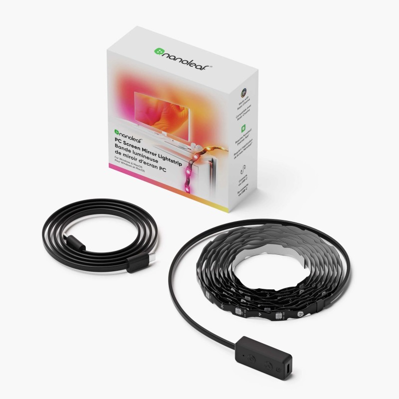 Podświetlenie monitora Nanoleaf 4D PC Screen Mirror Lightstrip (do 32 cali, 2.5 m) Podświetlenie monitora Nanoleaf 4D PC Screen Mirror Lightstrip (do 32 cali, 2.5 m)
