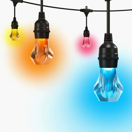 Nanoleaf Essentials Smart Multicolour Outdoor String Light Starter Kit - wielokolorowe lampki zewnętrzne 30 m, 55 Lm/żarówka, Nanoleaf Essentials Smart Multicolour Outdoor String Light Starter Kit - wielokolorowe lampki zewnętrzne 30 m, 55 Lm/żarówka,