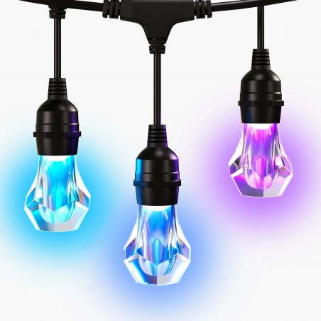 Nanoleaf Essentials Smart Multicolour Outdoor String Light Expansion Pack - wielokolorowe lampki zewnętrzne 15 m, 55 Lm/żarów Nanoleaf Essentials Smart Multicolour Outdoor String Light Expansion Pack - wielokolorowe lampki zewnętrzne 15 m, 55 Lm/żarów
