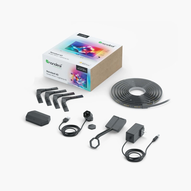 Nanoleaf 4D TV Screen Mirror Lightstrips Starter Kit - system inteligentnego podświetlenia ekranu TV do 65' (kamera, 4m taśmy Nanoleaf 4D TV Screen Mirror Lightstrips Starter Kit - system inteligentnego podświetlenia ekranu TV do 65' (kamera, 4m taśmy