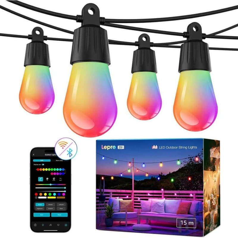 Lampki zewnętrzne Lepro ZB1 AI (15 m) Lampki zewnętrzne Lepro ZB1 AI (15 m)
