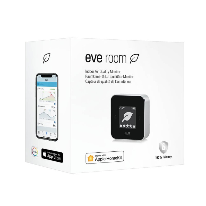 Eve Room - monitor jakości powietrza, temperatury i wilgotności w pomieszczeniu (technologia Thread) Eve Room - monitor jakości powietrza, temperatury i wilgotności w pomieszczeniu (technologia Thread)