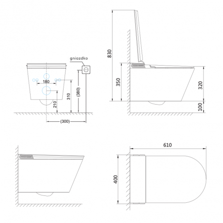 Inteligentna toaleta myjąca Clean Wave Breeze 700