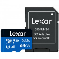 Карта пам'яті Lexar 633х microSDXC (64Гб, UHS-I A1 V30)