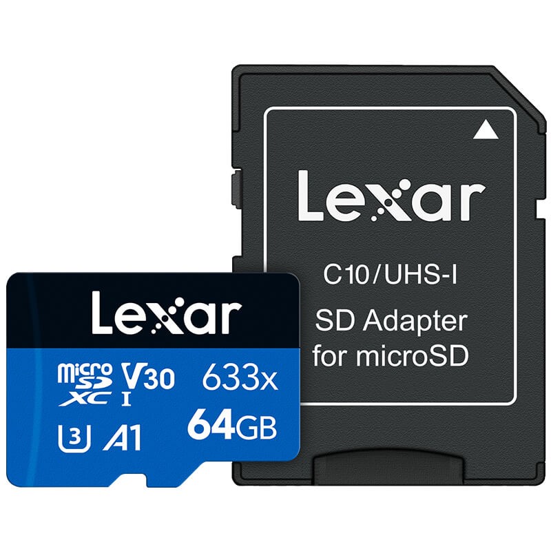 Карта пам'яті Lexar 633х microSDXC (64Гб, UHS-I A1 V30) Карта пам'яті Lexar 633х microSDXC (64Гб, UHS-I A1 V30)