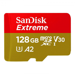 Karta pamięci SanDisk Extreme microSDHC 128GB 100MB/s A1 C10 V30 UHS-I U3