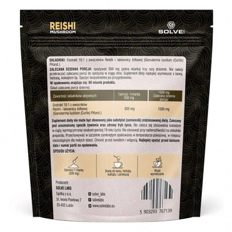Reishi (Ganoderma lucidum) 10:1 Mushroom Powder 30g