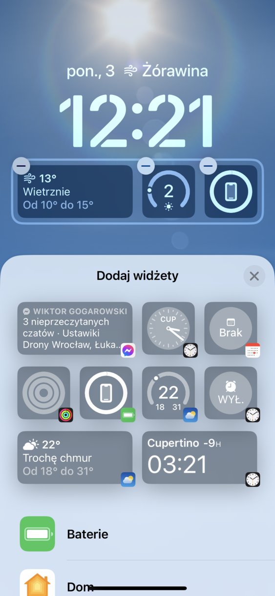iOS 16 - ekran blokady