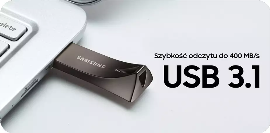 Pendrive Samsung BAR Plus 2020 USB 3.1 Flash Drive 256 GB Black
