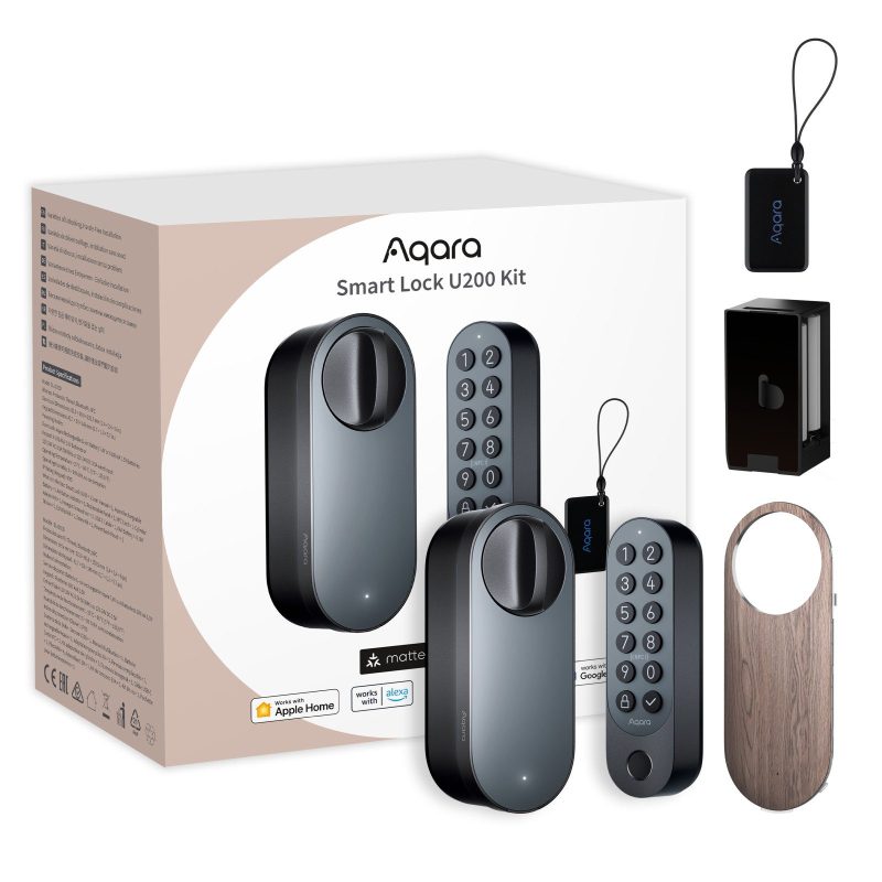 Inteligentny zamek do drzwi Aqara Smart Lock U200 Kit Czarny