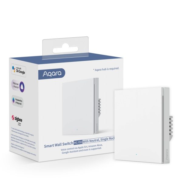 Przycisk ścienny Aqara Wall Single Switch H1 (pojedynczy, z neutral)