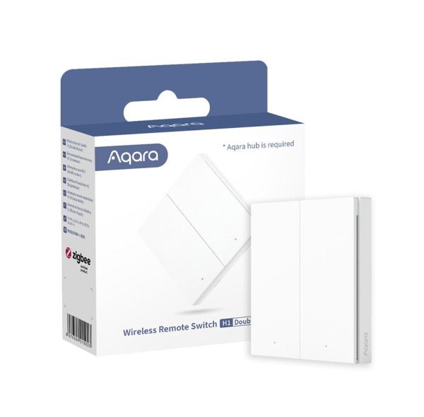 Przycisk ścienny Aqara Wireless Remote Switch H1 Biały (2 przyciski)
