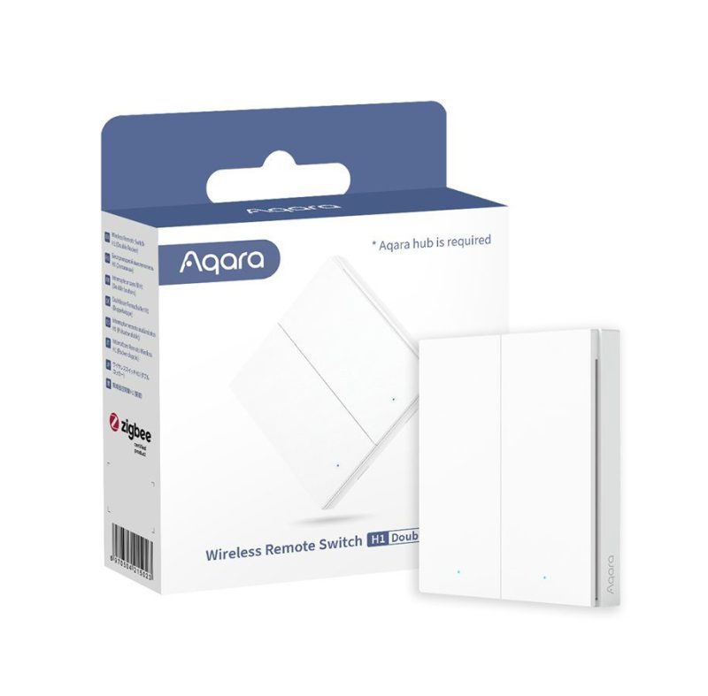 Przycisk ścienny Aqara Wireless Remote Switch H1 Biały (2 przyciski)