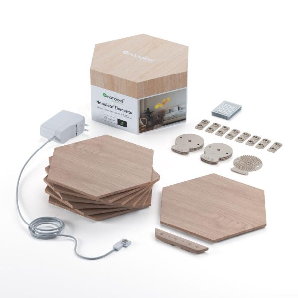 Panele świetlne Nanoleaf Elements Hexagons Starter Kit (7 paneli, kontroler w zestawie)