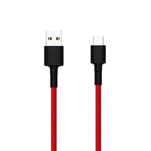 Przewód Xiaomi USB-A - USB-C (czerwony, pleciony)